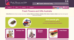 Desktop Screenshot of freshflowersandgifts.com.au