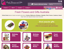 Tablet Screenshot of freshflowersandgifts.com.au